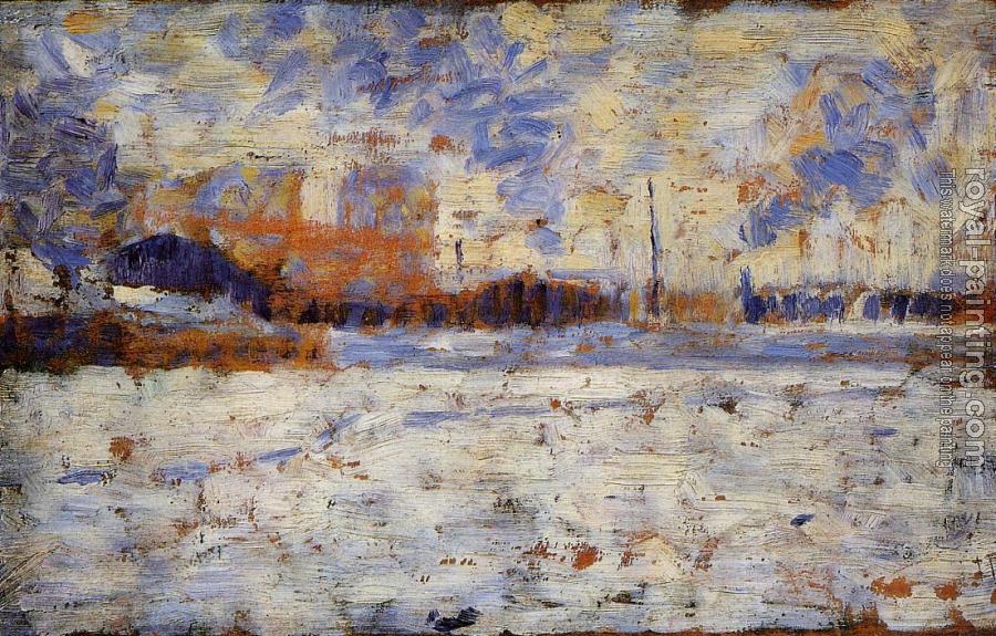 Georges Seurat : Snow Effect, Winter in the Suburbs